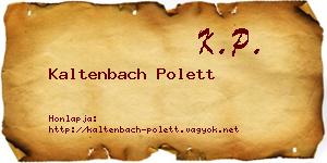 Kaltenbach Polett névjegykártya